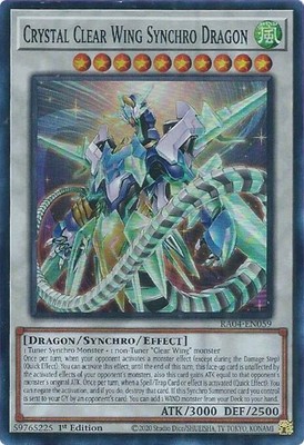 Yugioh! Crystal Clear Wing Synchro Dragon - RA04-EN059 - Super Rare - 1st Editio-image