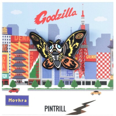 ⚡RARE⚡ PINTRILL x TOHO Tokyo Mothra Pin *BRAND NEW* GODZILLA PIN JAPAN-image
