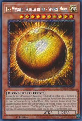 1X NM The Winged Dragon of Ra - Sphere Mode - RA01-EN007 - Platinum Secret Rare-image