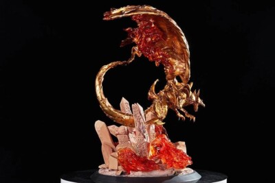 ASS Studios Duel Yu-Gi-Oh​ The Winged Dragon of Ra Resin Statue in stock-image
