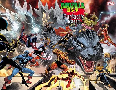 GODZILLA VS FANTASTIC FOUR #1 LEINIL YU WRAPAROUND VAR MARVEL PRH-image