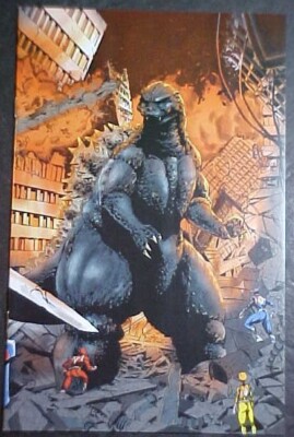 GODZILLA vs MIGHTY MORPHIN POWER RANGERS II #1! ESKIVO VIRGIN COVER!  2024 IDW-image