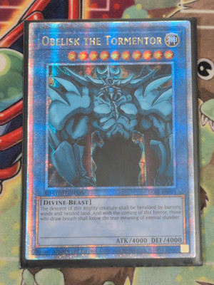 YuGiOh Obelisk The Tormentor LC01-EN001 Quarter Century ITA Attribute Misprint -image