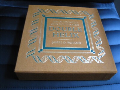 JAMES D WATSON SIGNED  - THE DOUBLE HELIX ILLUSTRATED - EASTON PRESS LEATHER DNA-image