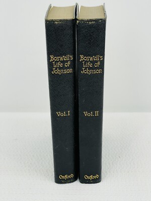 Boswell’s Life of Johnson OXFORD 1904 Frowde 2 Volumes Leather Bound RARE-image