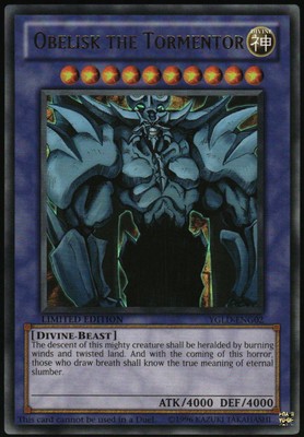 Yu-Gi-Oh! - Obelisk the Tormentor 2015 YGLD-ENG02 Ultra Rare Limited Edition-image