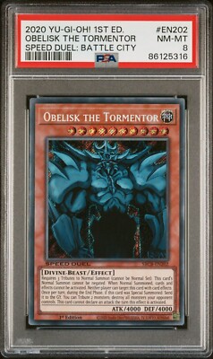 Yu-Gi-Oh! TCG Obelisk the Tormentor SPEED Duel: Battle City Box SBCB-EN202 PSA 8-image