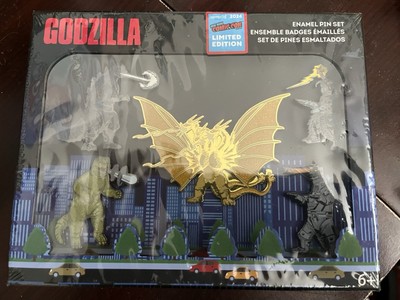 Loungefly Godzilla 2024 New York Comic Con 5 Piece Enamel Pin Set New In Box-image