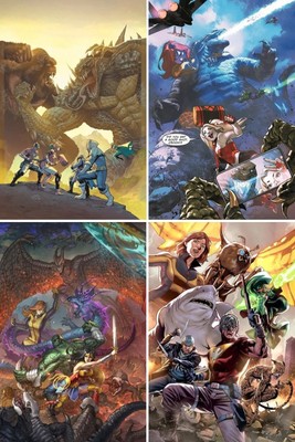 🟣 JUSTICE LEAGUE VS GODZILLA VS KONG 2 #2 (4 Book set) Presale 7/2/25 (FOC 6/9)-image