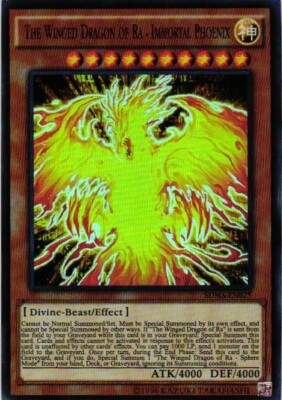 WINGED DRAGON OF RA PHOENIX HOLO YuGiOh YU GI OH Custom Anime Collectible Card-image