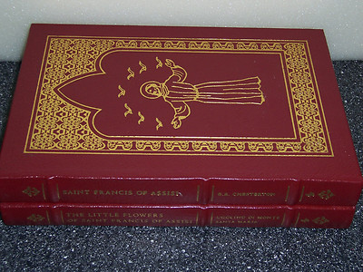easton press Little Flowers and St. Francis of Assisi 2 vols Maria & Chesterton-image