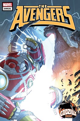 AVENGERS ANNUAL #1 PETE WOODS GODZILLA VARIANT 9/25/24 NM-image