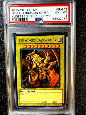 THE WINGED DRAGON OF RA 2015 YGLD-ENG03 YUGI'S LEGENDARY DECK PROMO YuGiOh PSA 8-image