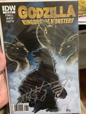 Hurricane Ryu Ghidorah GODZILLA Idw Comic Book Signed Kingdom Of Monsters-image