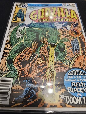 Godzilla King Of Monsters #21 FN+ Devil Dinosaur App Marvel Comics -image