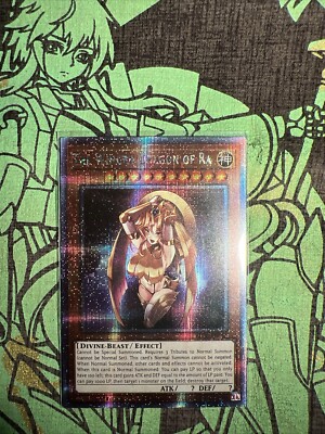 The Winged dragon Of Ra Waifu YuGiOh HOLO Foil Rare Goddess Story Doujin Card NM-image
