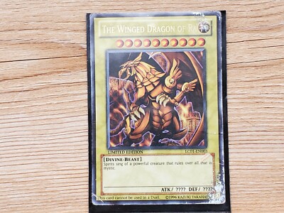 YuGiOh The Winged Dragon Of Ra Original - LC01-EN003 - Ultra Rare  Dammaged -image