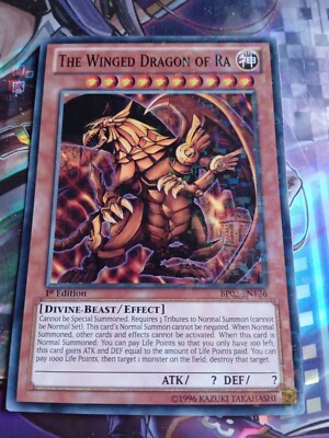 YuGiOh BP02-EN126 The Winged Dragon of Ra Mosaic Rare 1st Edition Near Mint/Mint-image