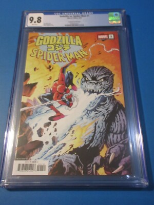 Godzilla vs Spider-man #1 Campana Variant CGC 9.8 NM/M Gorgeous Gem Wow-image