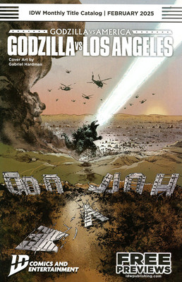 IDW Monthly Title Catalog 2025 #2 VF/NM; IDW | Godzilla Hollywood Sign - we comb-image
