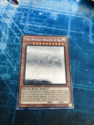 Yugioh Winged Dragon Of RA Ghost Rare LED7-EN000 1st Edition-image
