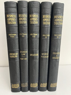 5 Vintage Business Administration Books LaSalle Extension University 1920s-image