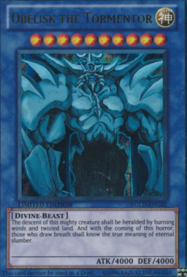1X NM Obelisk the Tormentor - YGLD-ENG02 - Ultra Rare Limited Edition-image