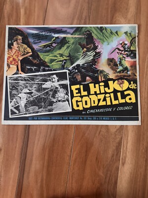 Rare Vintage 1950’s Godzilla Horror monsters Mexican Lobby Card DC comics-image