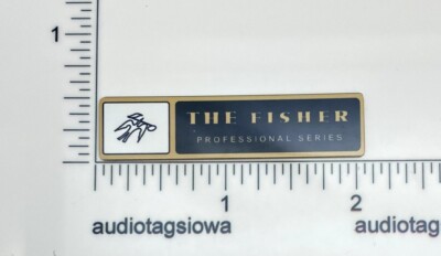 The Fisher Professional Series Custom Made Speaker Badges Aluminum Pair-image