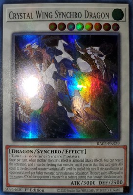 Yugioh Crystal Clear Wing Synchro Dragon SR 1st Ed. RA02-EN029 Near Mint-image