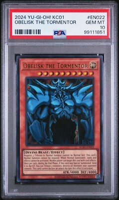 2024 Yu-Gi-Oh! Obelisk The Tormentor KC01-EN022 PSA 10-image