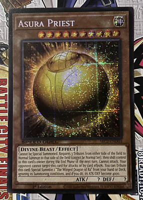 Yugioh MISPRINT The Winged Dragon of Ra - Sphere Mode SBC2-END03 Asura Priest-image