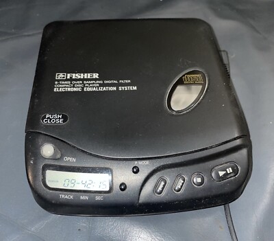 Vintage Fisher Compact Disc Player PCD-4 Equalization System Black Works-image