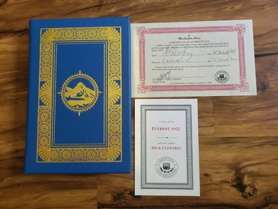 Everest 1922 MICK CONEFREY SIGNED Easton Press Leather 1st Edition 104/350 C.O.A-image
