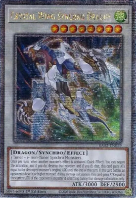 x1 Crystal Wing Synchro Dragon - RA02-EN029 - Platinum Secret Rare - 1st Edition-image