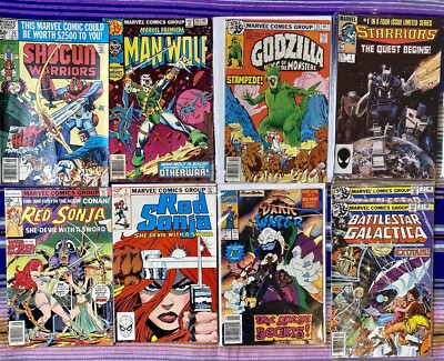 Vintage Marvel Comics LOT 1st Issues Godzilla Shogun Warriors Starriors Man-Wolf-image