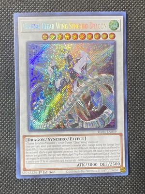 YuGiOh! - Crystal Clear Wing Synchro Dragon RA04-EN059 Secret Rare 1st Ed NM-image