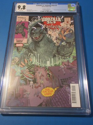 Godzilla vs Fantastic Four #1 Bradshaw Variant CGC 9.8 NM/M Gorgeous Gem Wow-image
