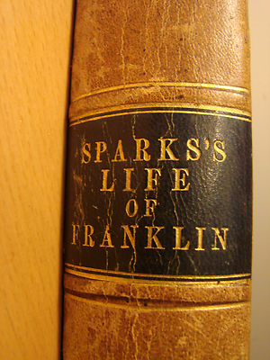 SPARKS'S LIFE OF FRANKLIN, 1844, leather-bound-image