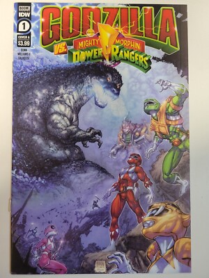 Godzilla vs Mighty Morphin Power Rangers #1 2 3 4 5 Complete IDW 2022 Series 9.4-image