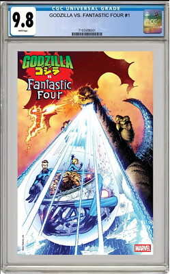 GODZILLA VS. FANTASTIC FOUR #1 ADAM KUBERT MAIN CGC 9.8 NM PRESALE  3.19-image