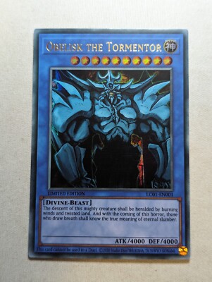 Yu-Gi-Oh! - Obelisk the Tormentor - LC01-EN001 - Ultra Rare - 1st Edition - LP-image