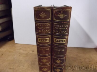 Personal Memoirs of U.S. Grant--2 Vols., Half Leather, First Edition-image