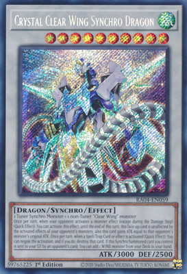 1X NM Crystal Clear Wing Synchro Dragon - RA04-EN059 - Secret Rare 1st Edition-image