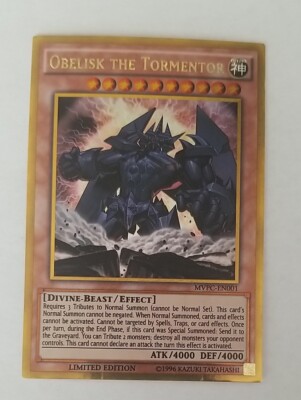 Yugioh Card Obelisk the Tormentor MVPC-EN001 GOLD SECRET RARE - NM-image