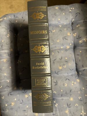 Memoirs, David Rockerfeller, Easton Press, Signed First Edition-image