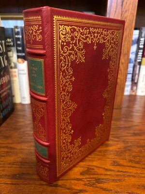 A World of Love.  Joseph Lash. Signed Full Leather Franklin Library w Insert-image