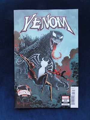 VENOM #37 (2024) GODZILLA VARIANT COVER BY DAVE WACHTER!-image