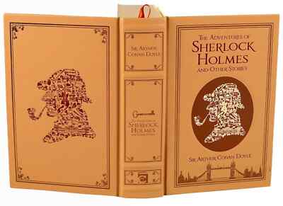 NEW MEMOIRS OF Sherlock Holmes & Stories by Conan Doyle Leather Bound Hardcover-image