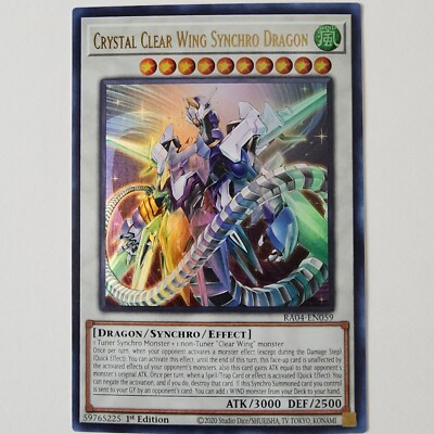 Crystal Clear Wing Synchro Dragon - RA04-EN059 - NM - Ultra Rare - 1st ed-image